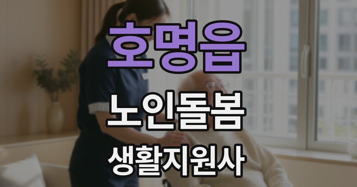 호명읍 노인돌봄생활지원사 자격증