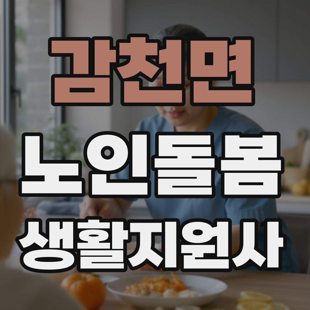 감천면 노인돌봄생활지원사 자격증