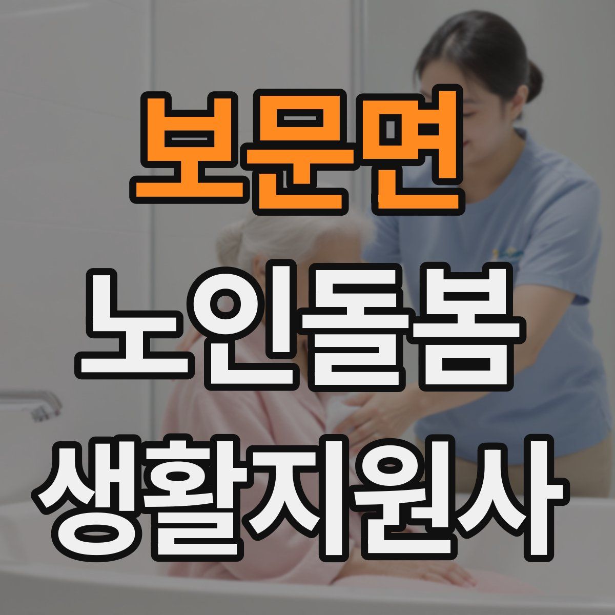 보문면 노인돌봄생활지원사 자격증