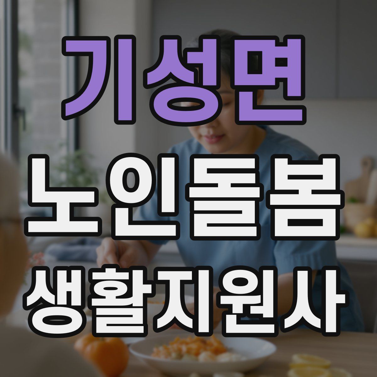 기성면 노인돌봄생활지원사 자격증