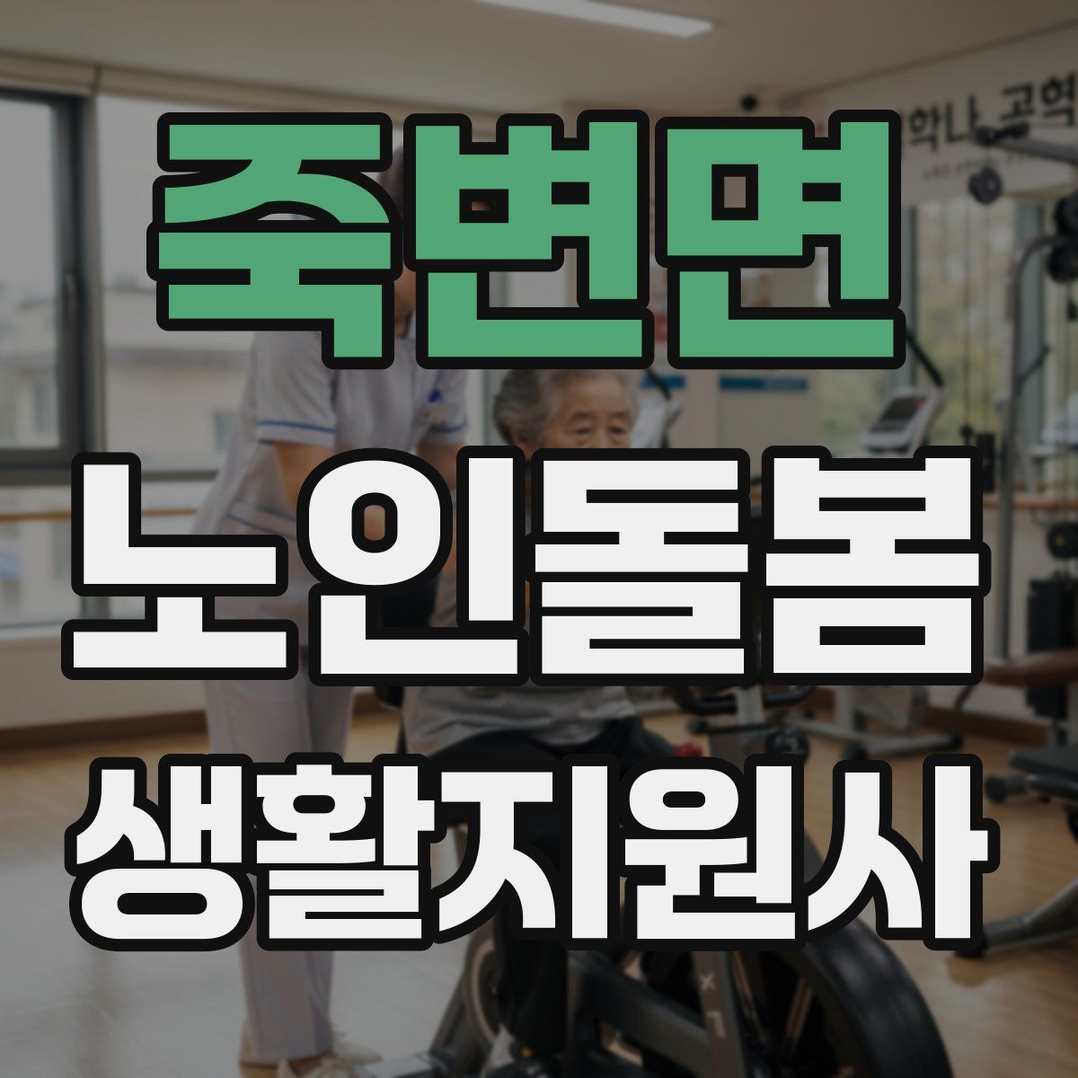 죽변면 노인돌봄생활지원사 자격증