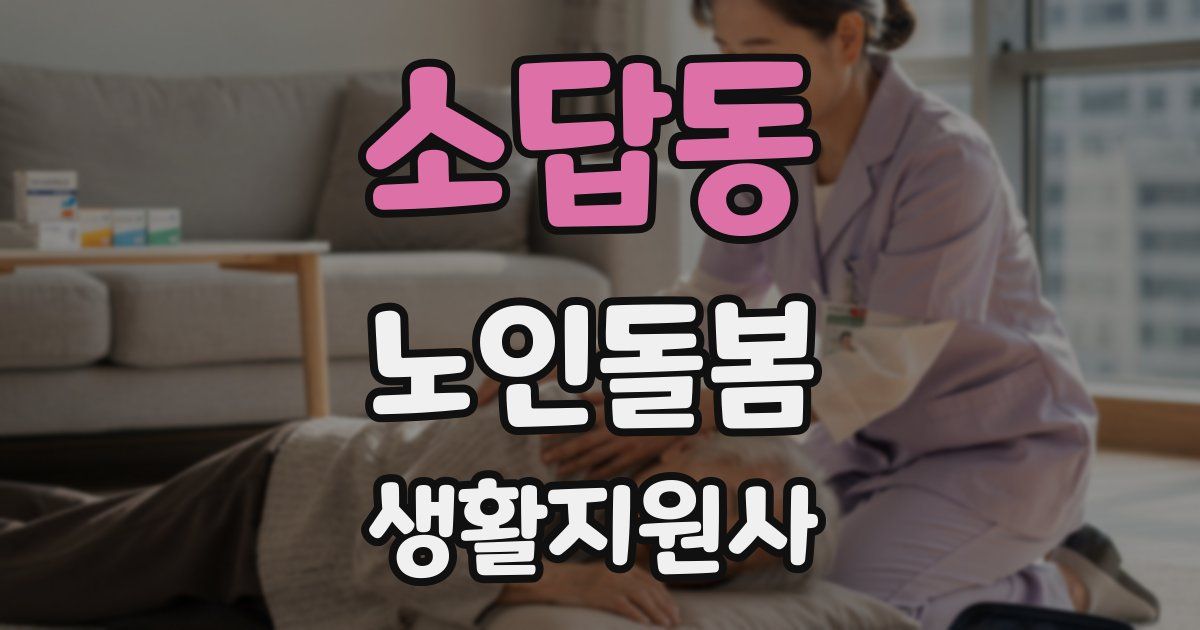 소답동 노인돌봄생활지원사 자격증