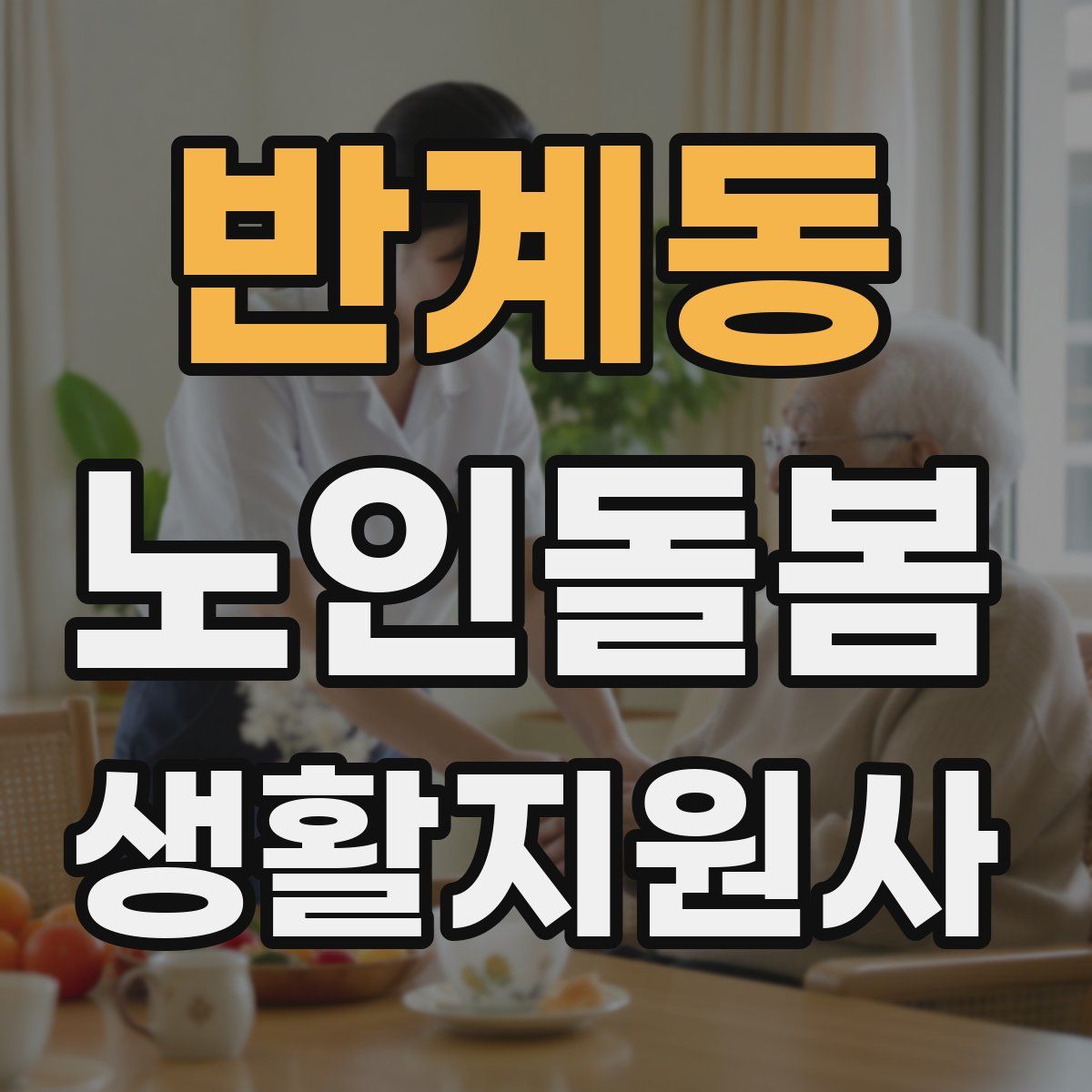 반계동 노인돌봄생활지원사 자격증