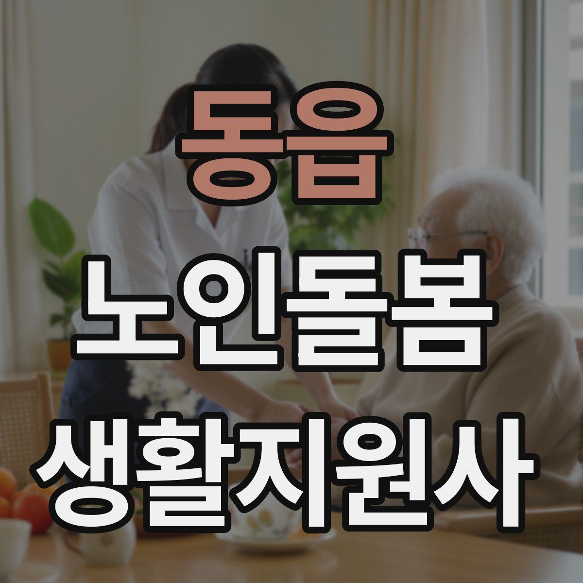 동읍 노인돌봄생활지원사 자격증