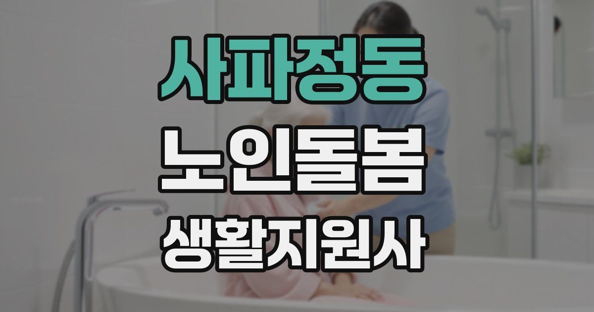 사파정동 노인돌봄생활지원사 자격증