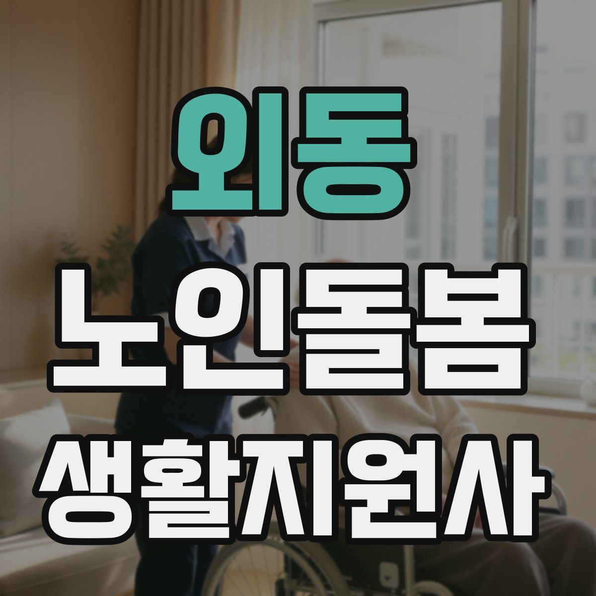외동 노인돌봄생활지원사 자격증