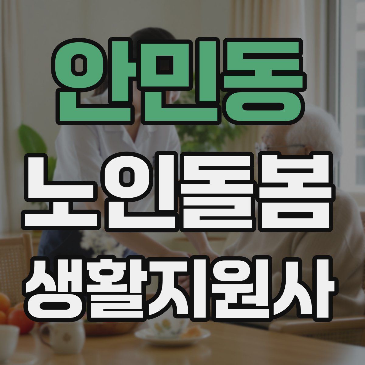 안민동 노인돌봄생활지원사 자격증