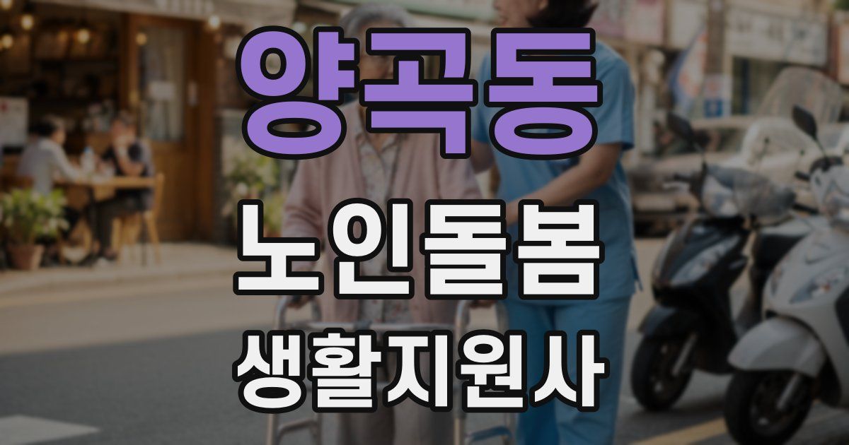 양곡동 노인돌봄생활지원사 자격증
