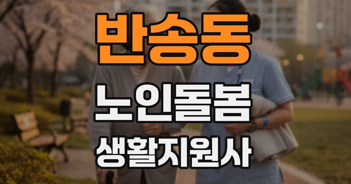 반송동 노인돌봄생활지원사 자격증