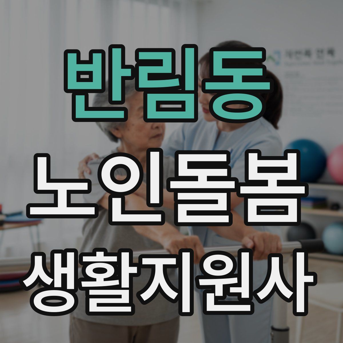 반림동 노인돌봄생활지원사 자격증
