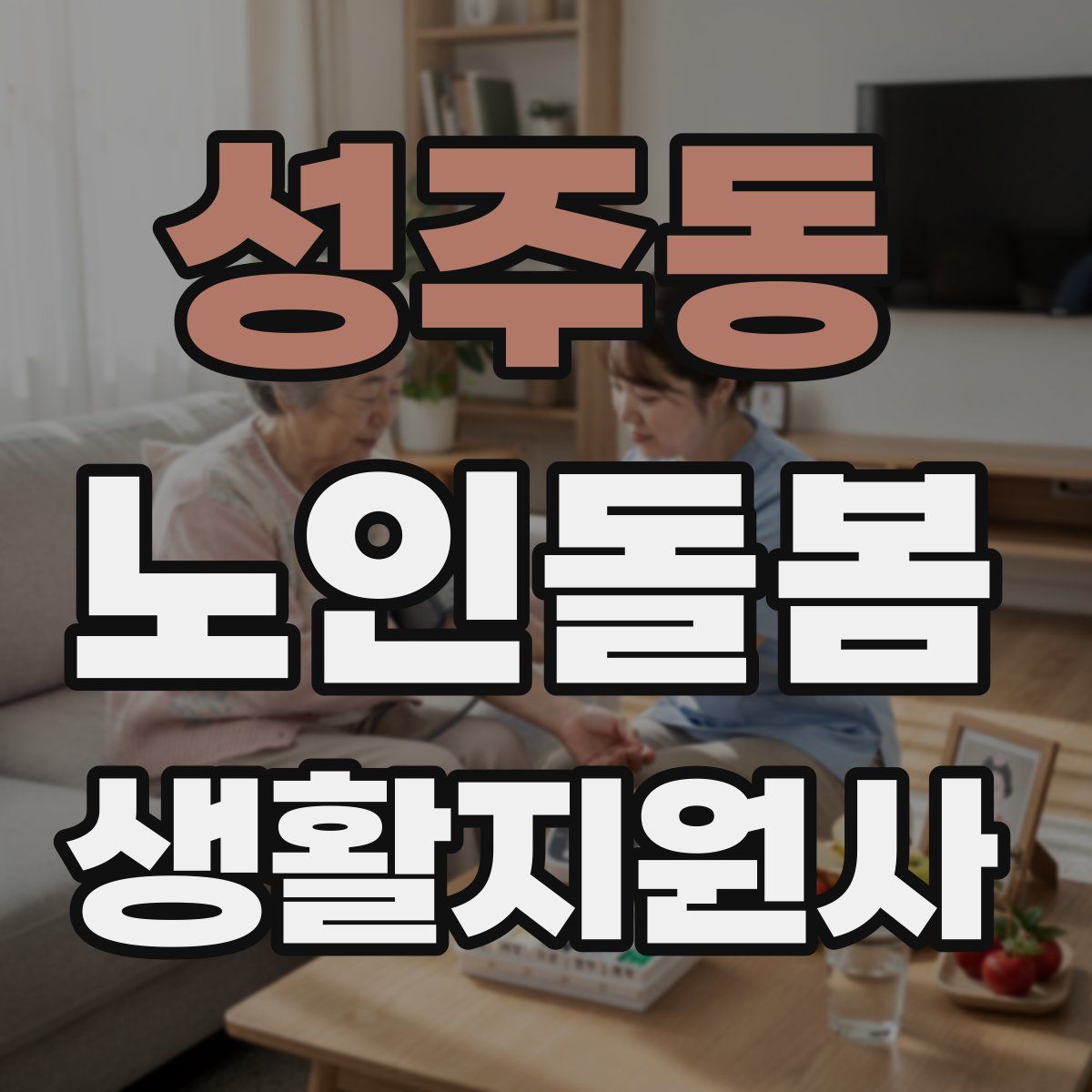 성주동 노인돌봄생활지원사 자격증