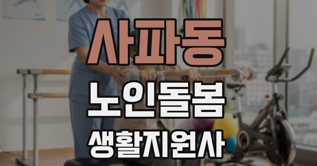 사파동 노인돌봄생활지원사 자격증