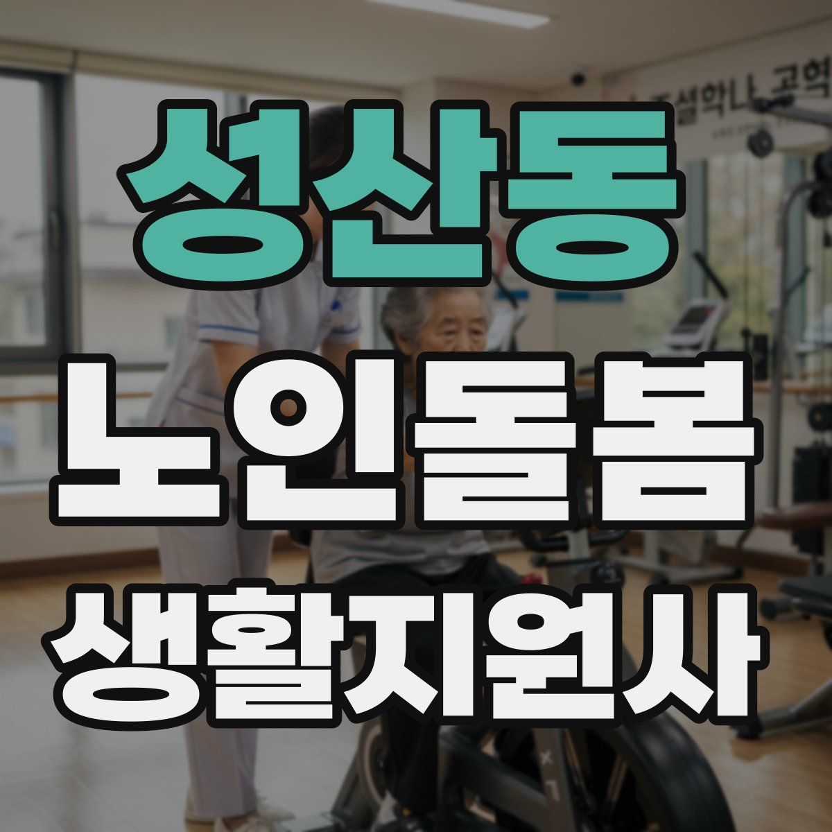 성산동 노인돌봄생활지원사 자격증