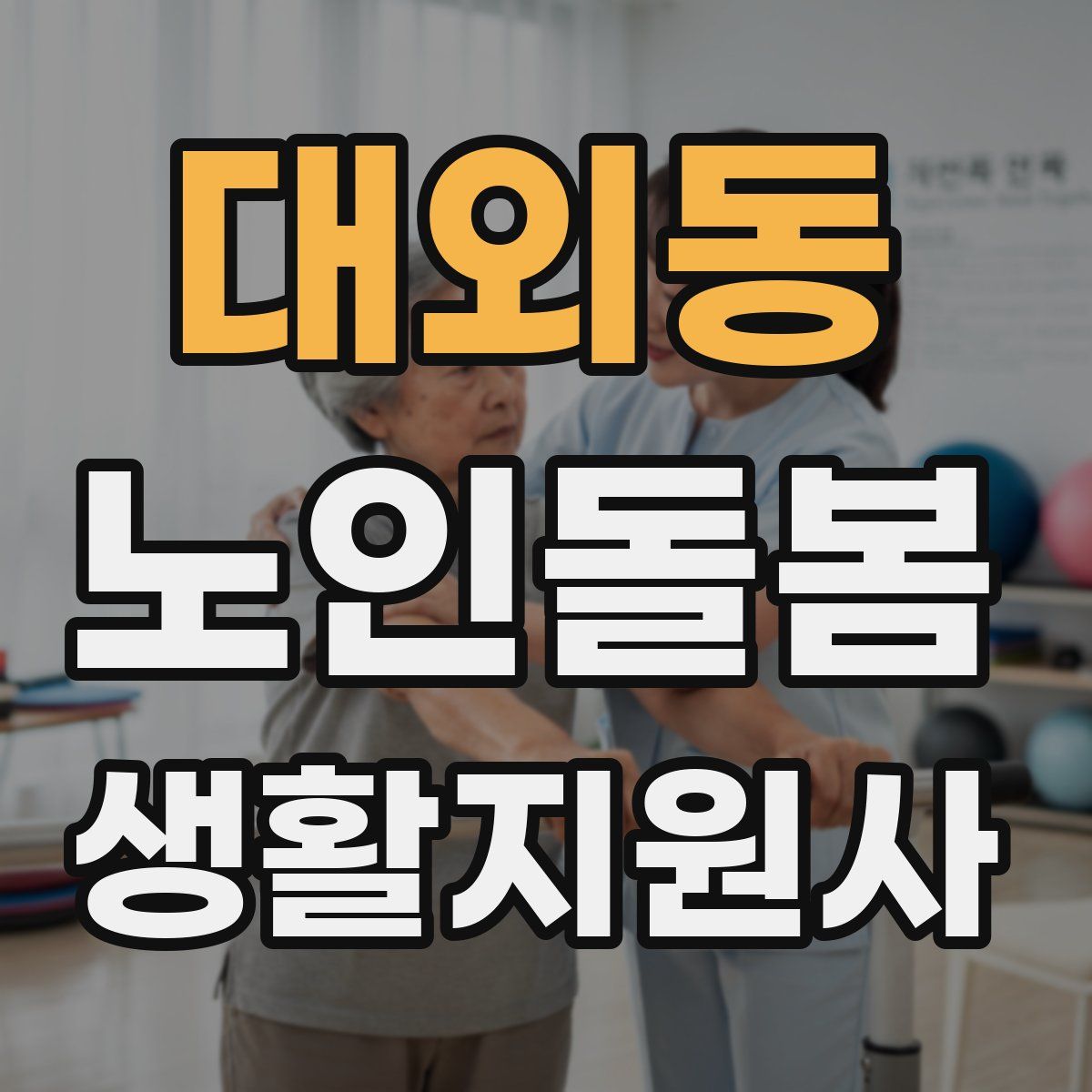 대외동 노인돌봄생활지원사 자격증