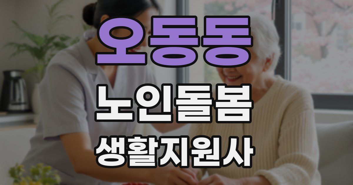 오동동 노인돌봄생활지원사 자격증
