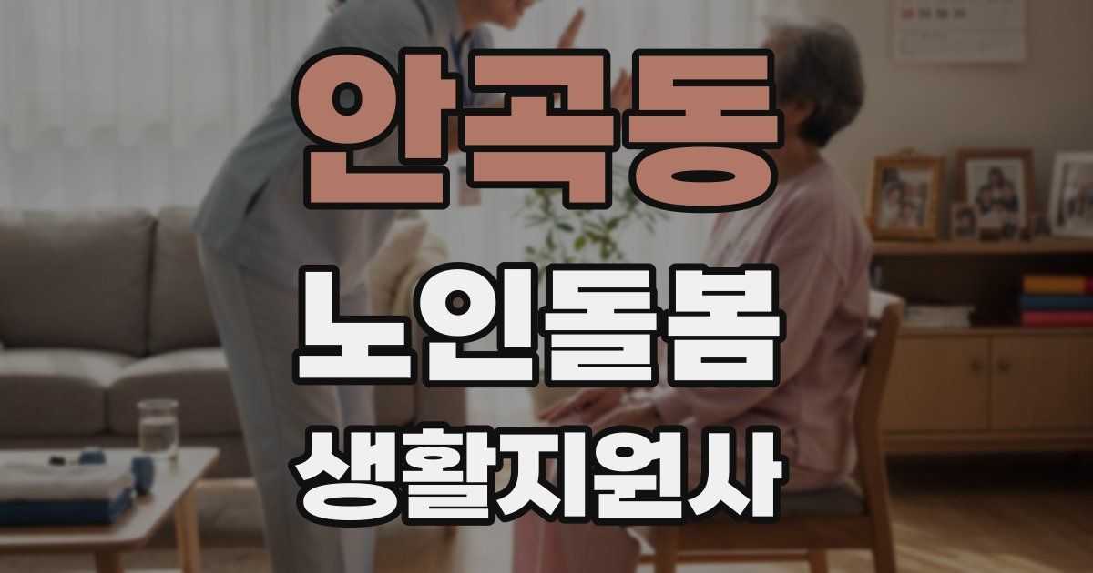 안곡동 노인돌봄생활지원사 자격증