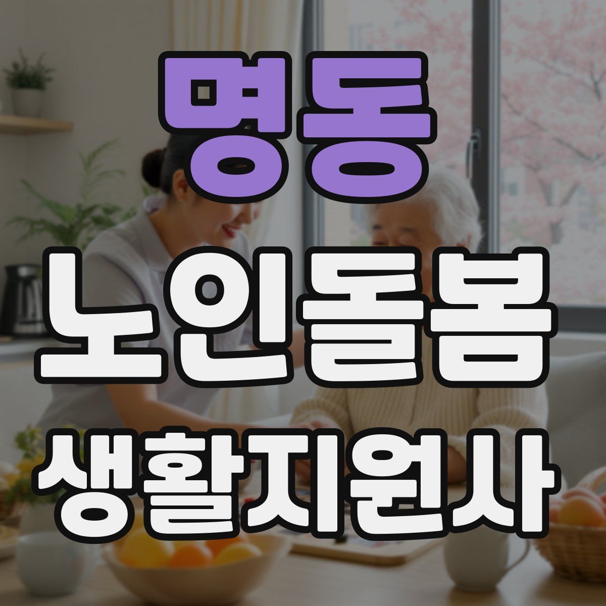 명동 노인돌봄생활지원사 자격증