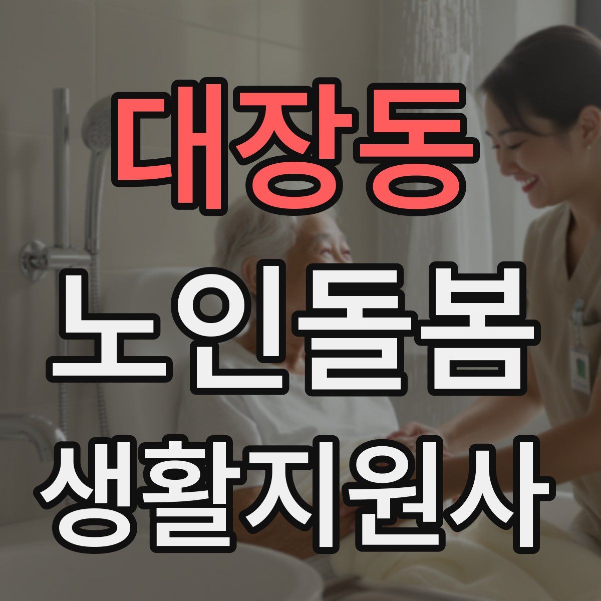 대장동 노인돌봄생활지원사 자격증