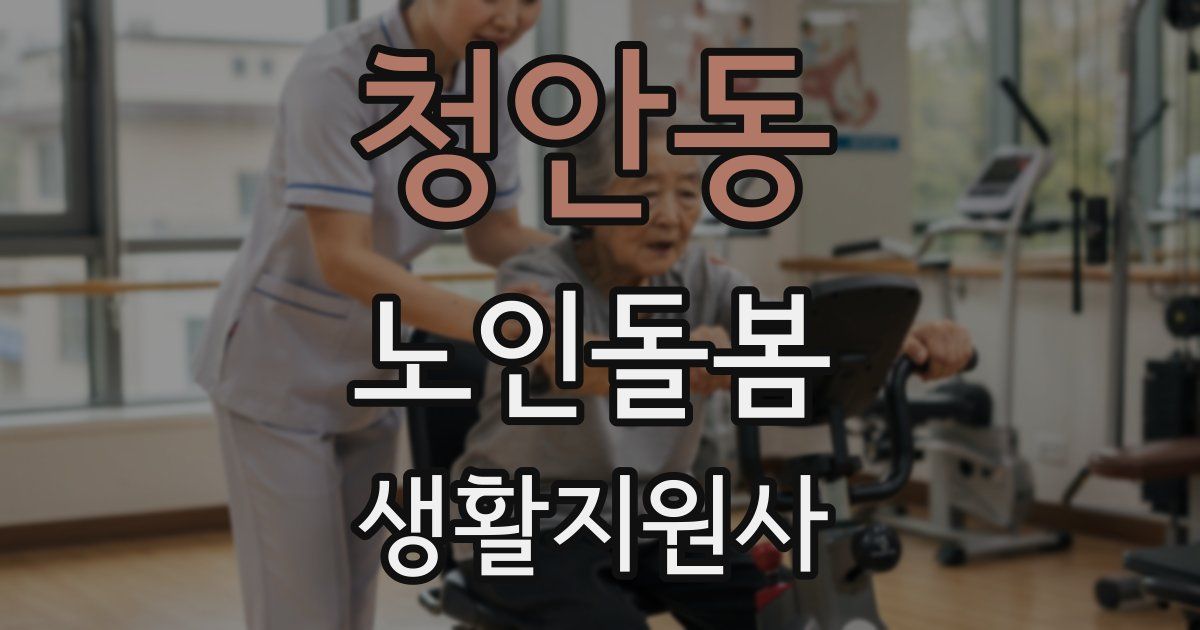 청안동 노인돌봄생활지원사 자격증