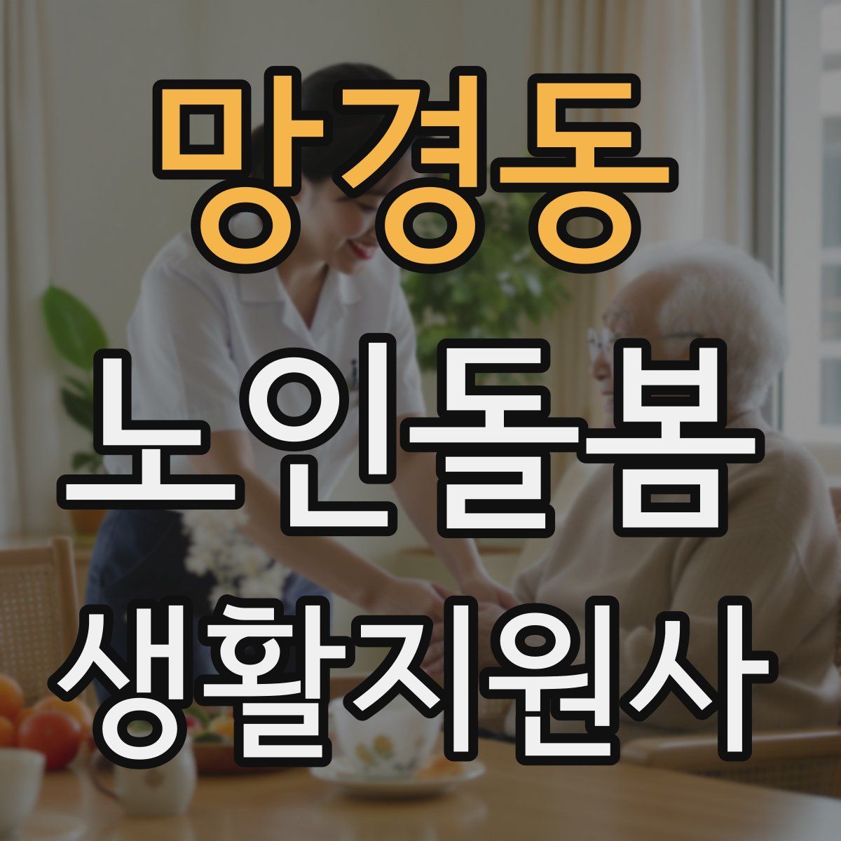 망경동 노인돌봄생활지원사 자격증
