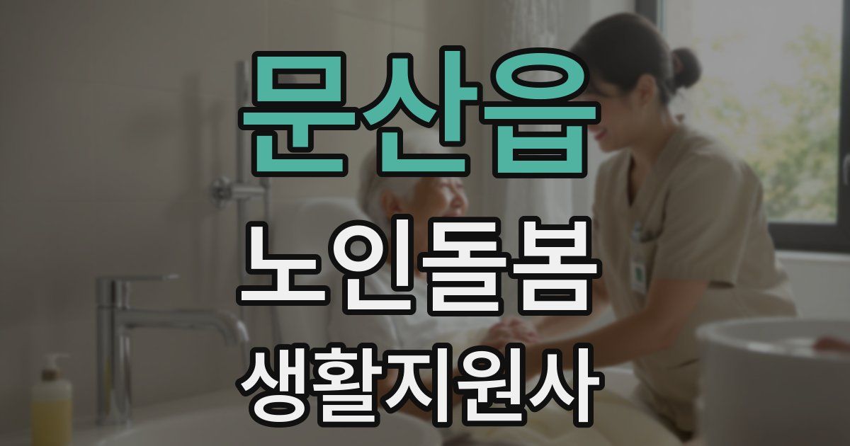 문산읍 노인돌봄생활지원사 자격증