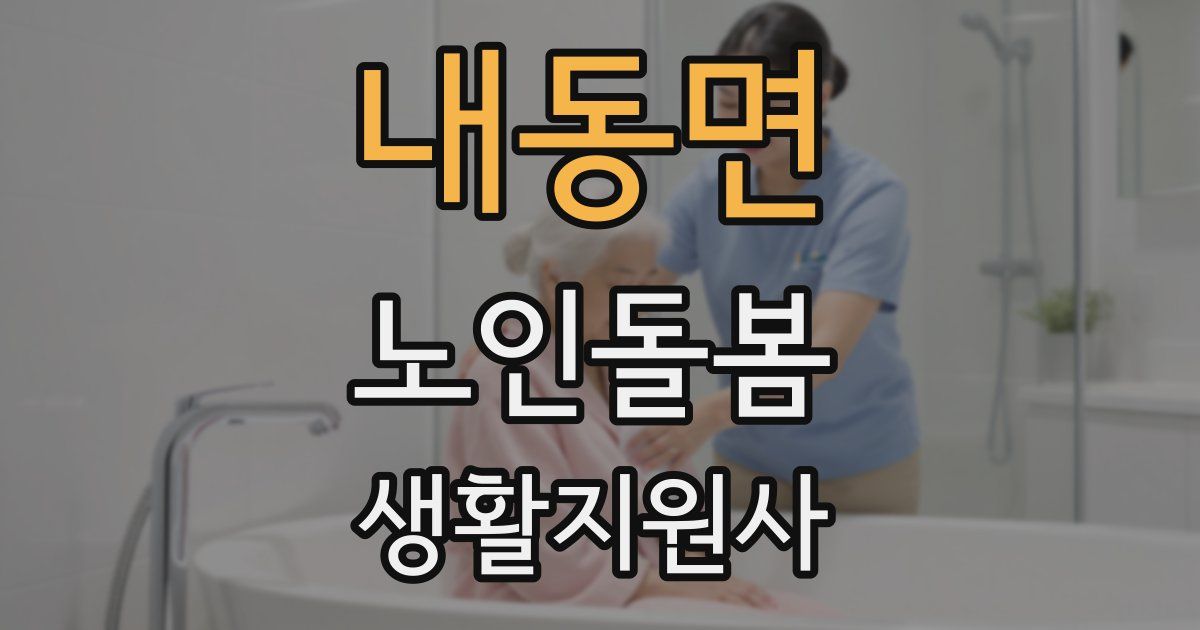 내동면 노인돌봄생활지원사 자격증