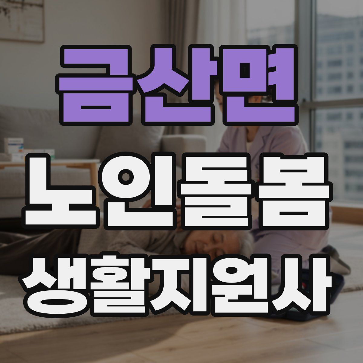 금산면 노인돌봄생활지원사 자격증