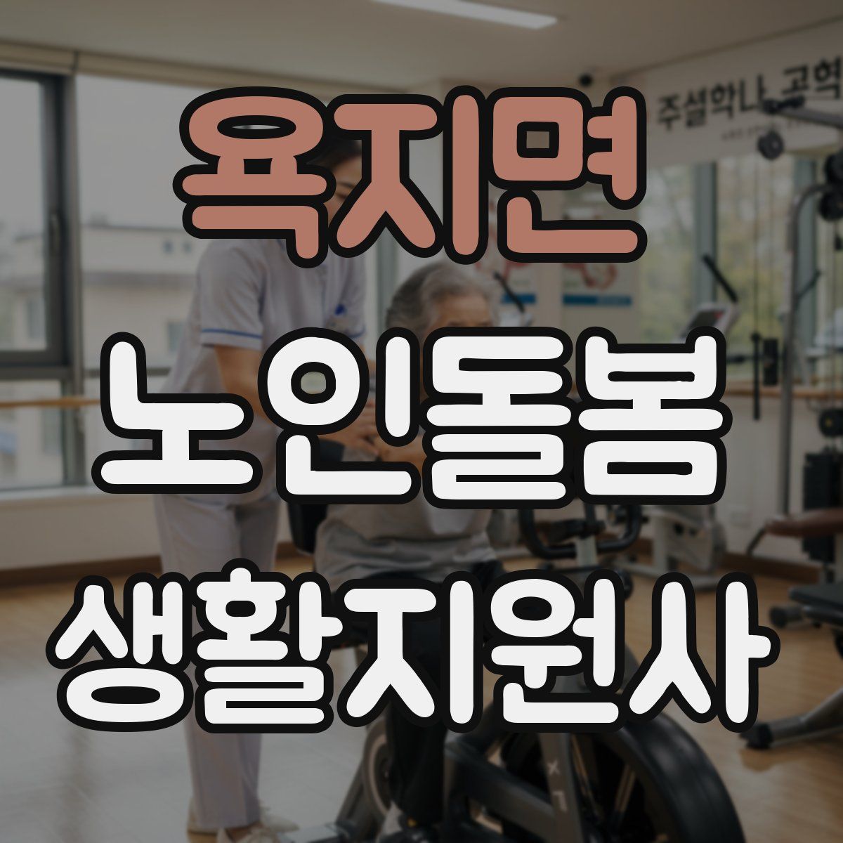 욕지면 노인돌봄생활지원사 자격증