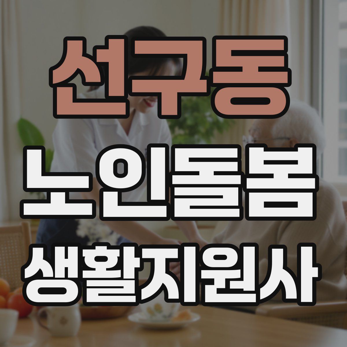 선구동 노인돌봄생활지원사 자격증