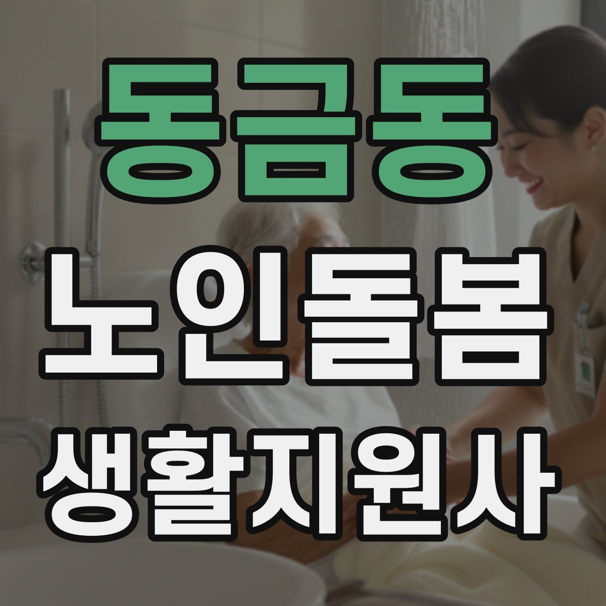 동금동 노인돌봄생활지원사 자격증