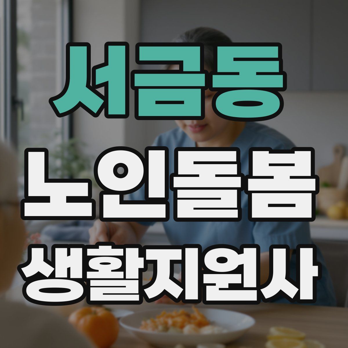 서금동 노인돌봄생활지원사 자격증