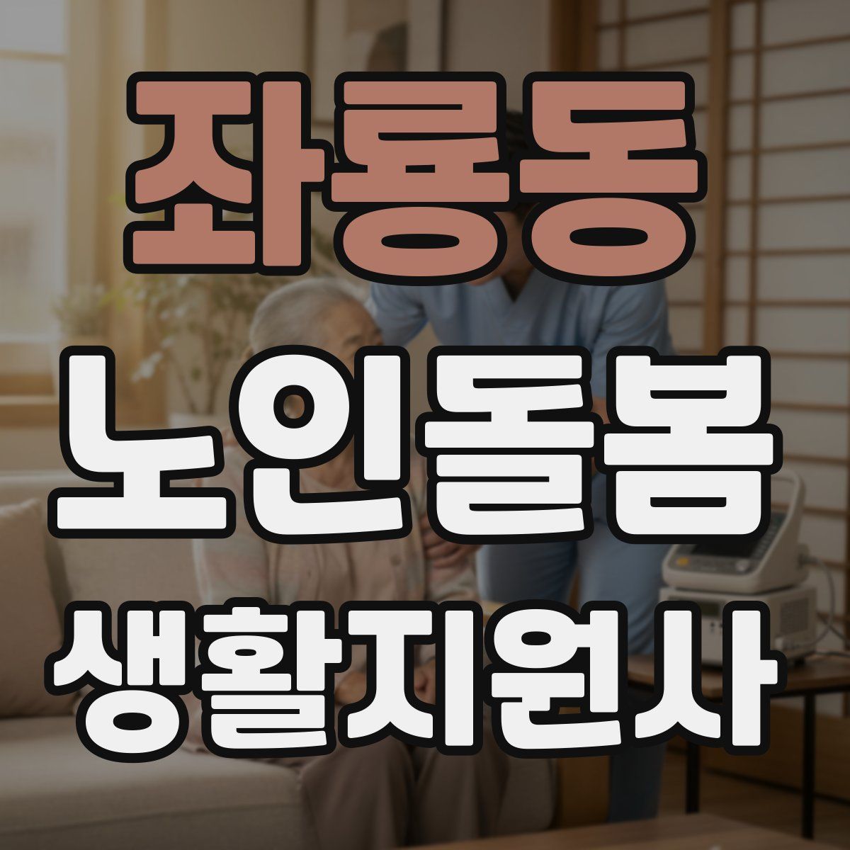 좌룡동 노인돌봄생활지원사 자격증