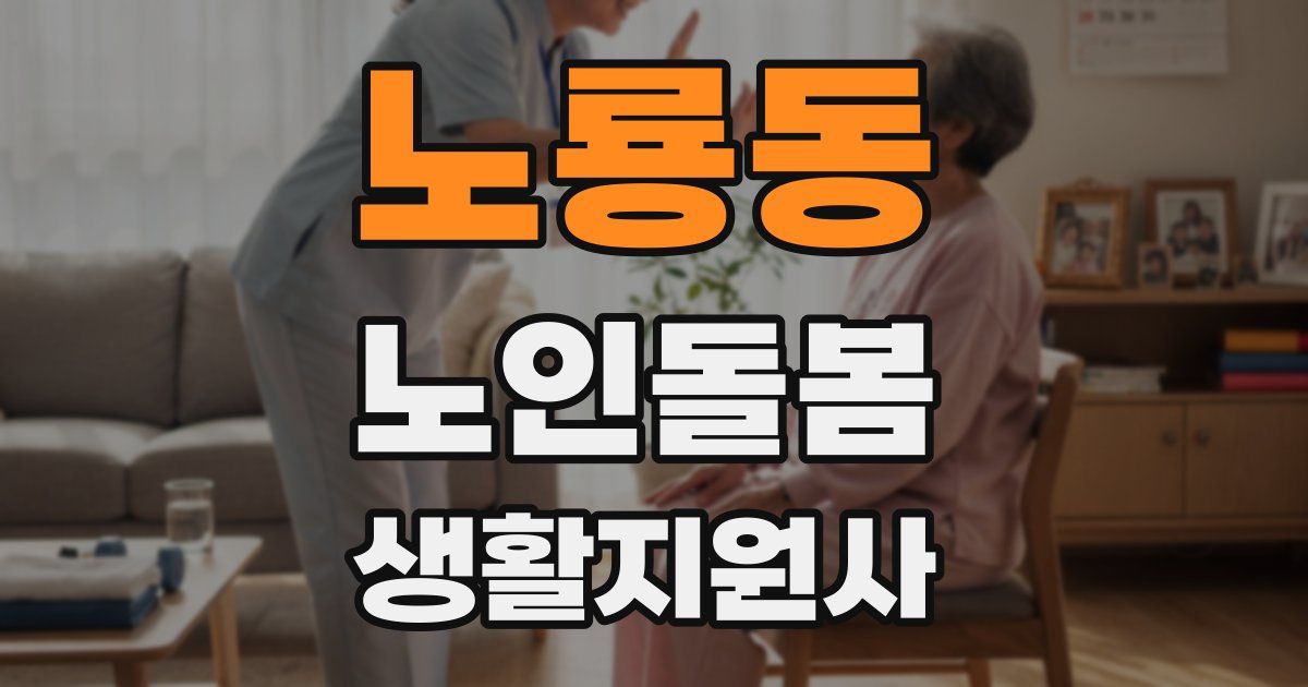 노룡동 노인돌봄생활지원사 자격증