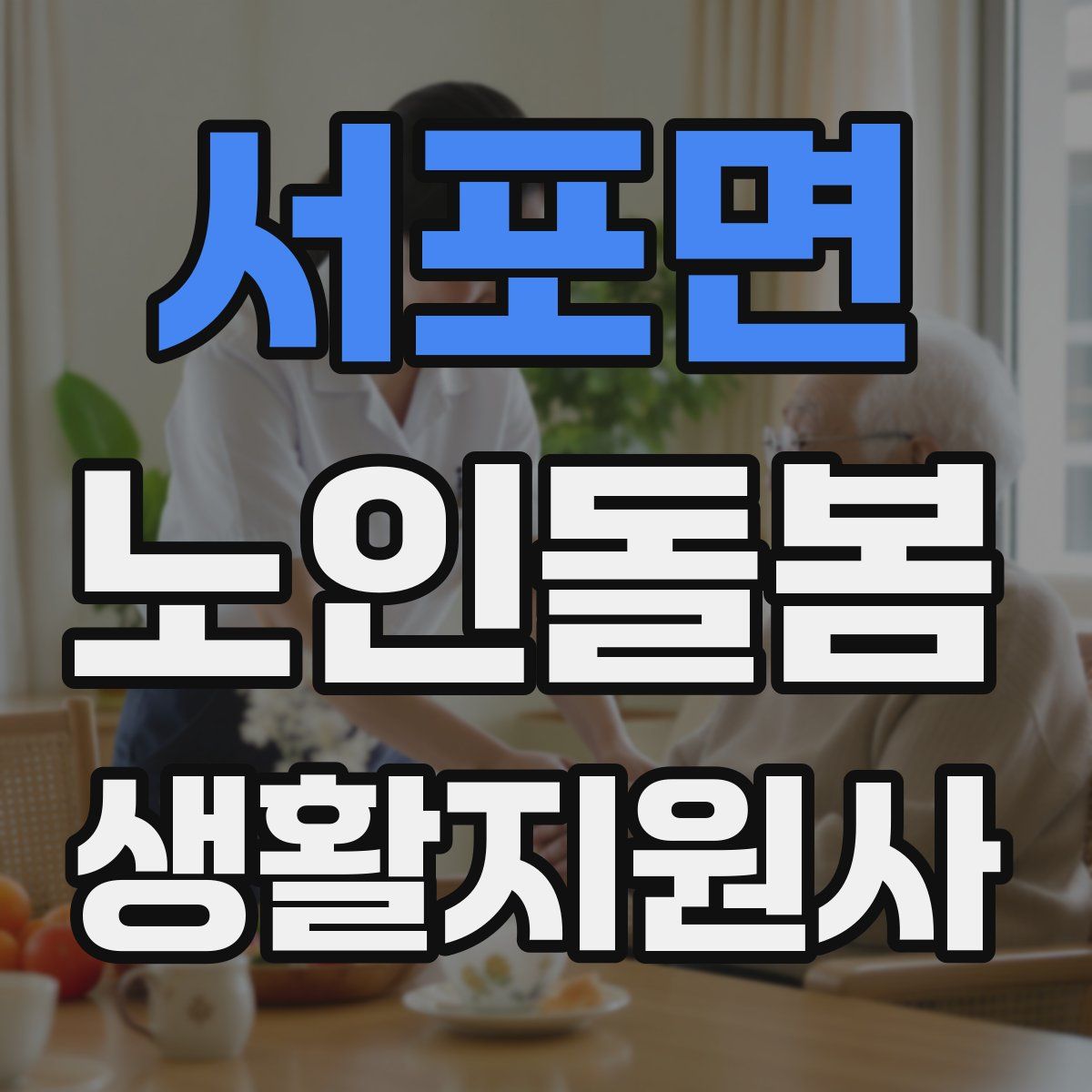 서포면 노인돌봄생활지원사 자격증