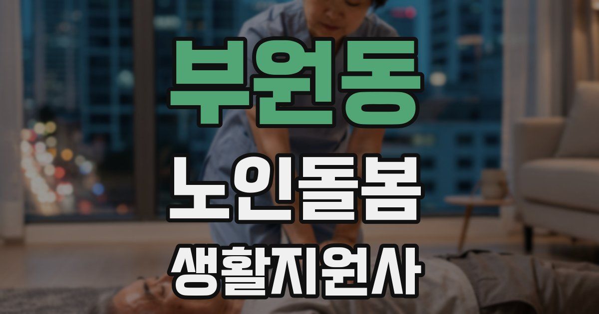 부원동 노인돌봄생활지원사 자격증