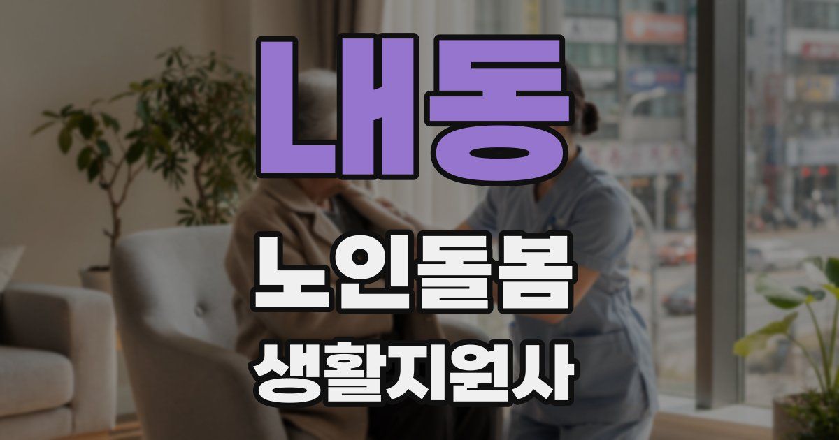 내동 노인돌봄생활지원사 자격증