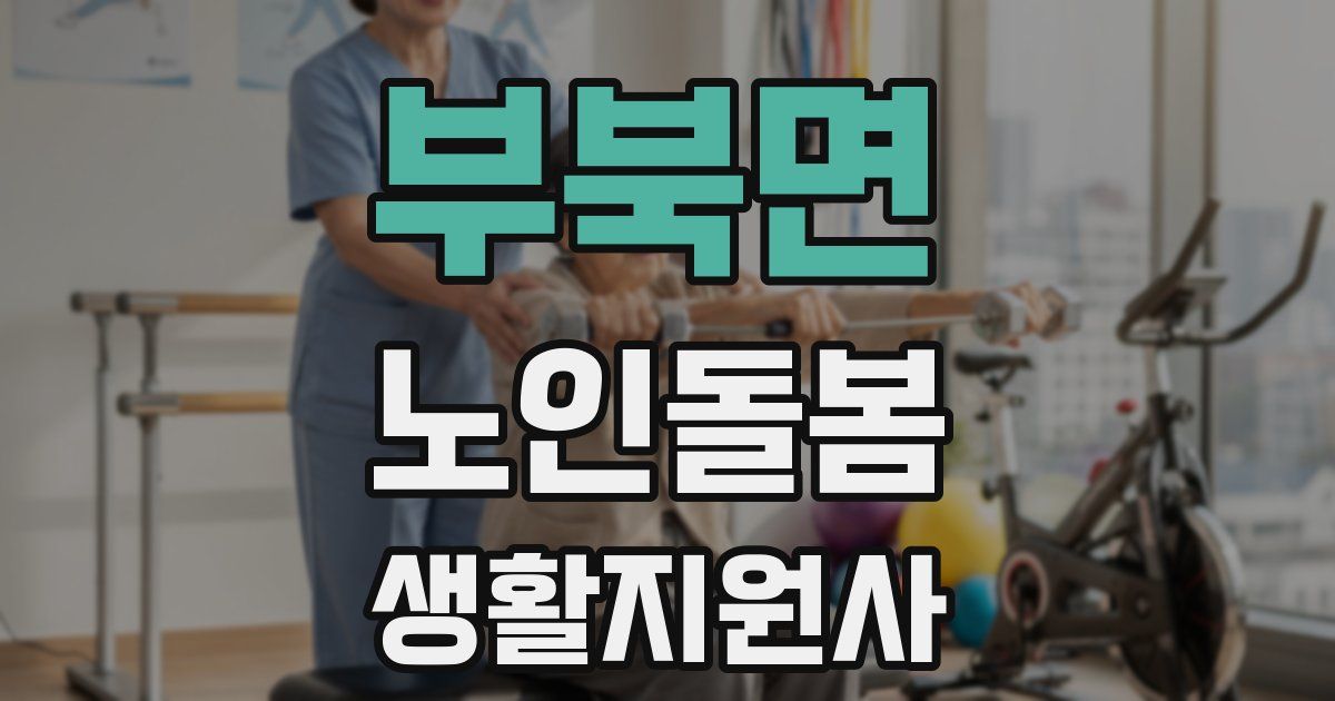 부북면 노인돌봄생활지원사 자격증
