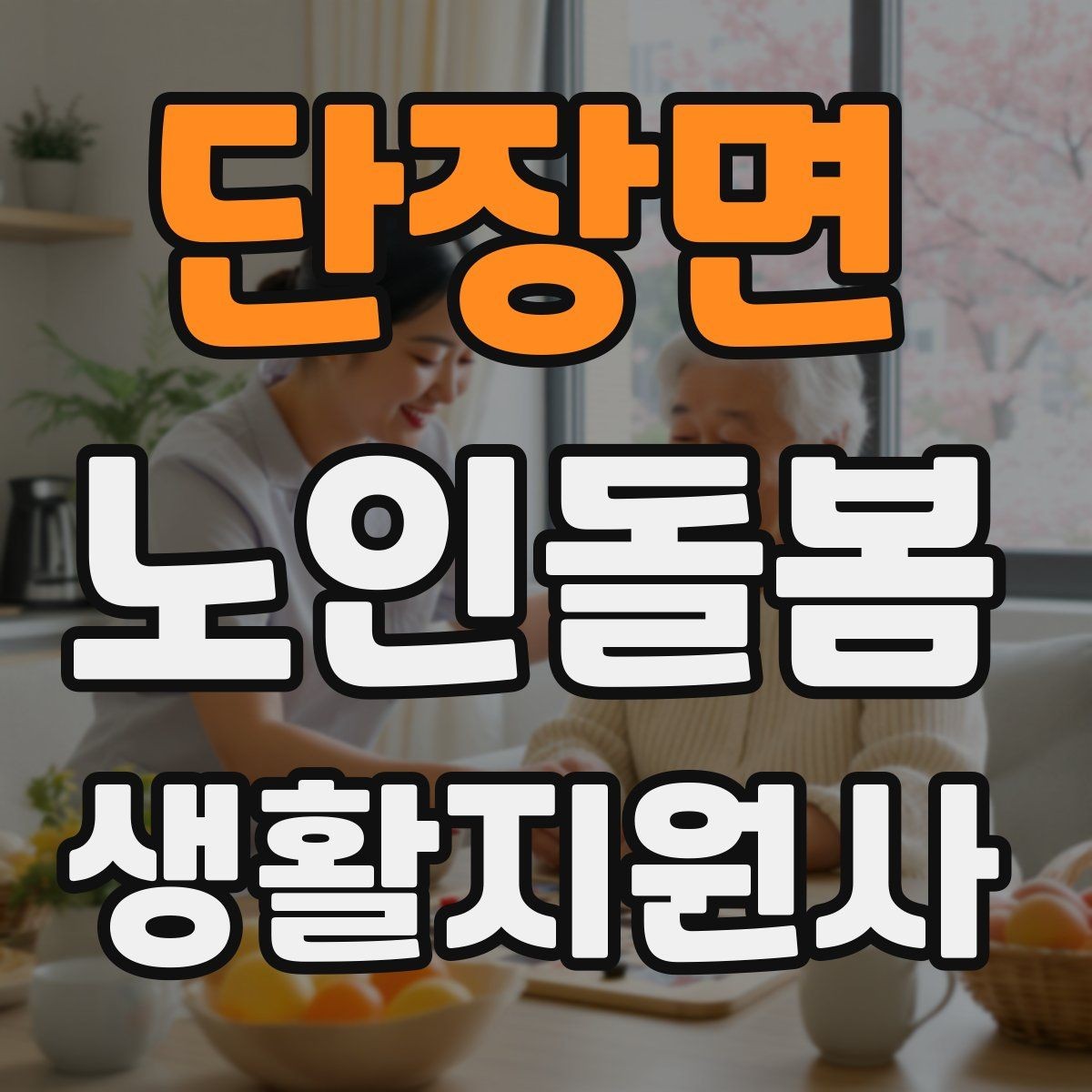 단장면 노인돌봄생활지원사 자격증 보고 메시지를 깔끔하게 쓰는 틀
