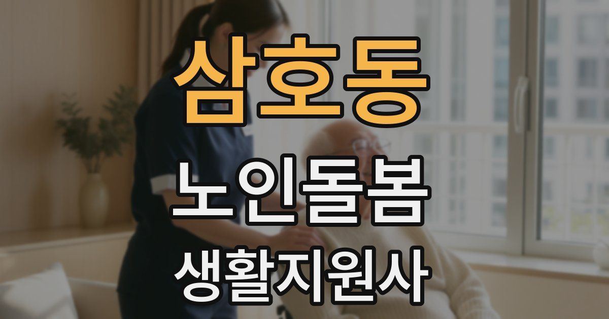 삼호동 노인돌봄생활지원사 자격증