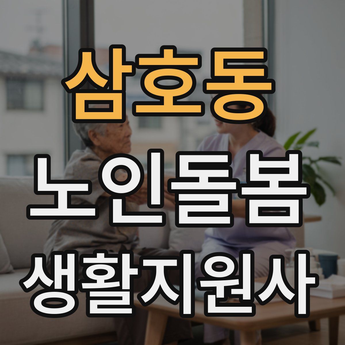 삼호동 노인돌봄생활지원사 자격증