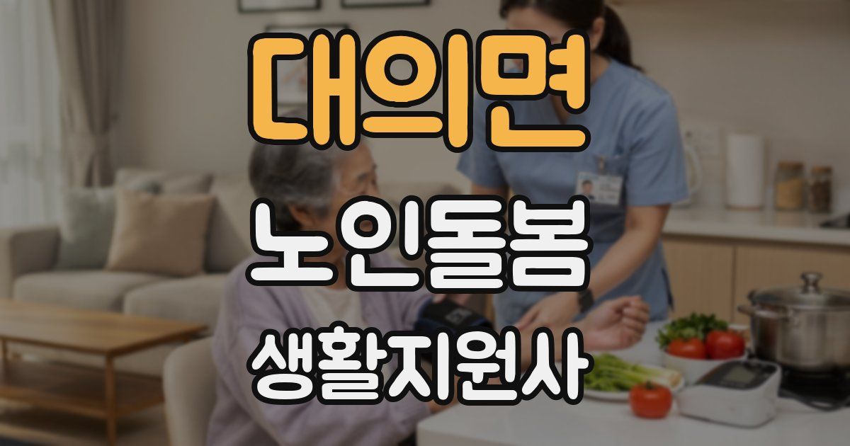 대의면 노인돌봄생활지원사 자격증