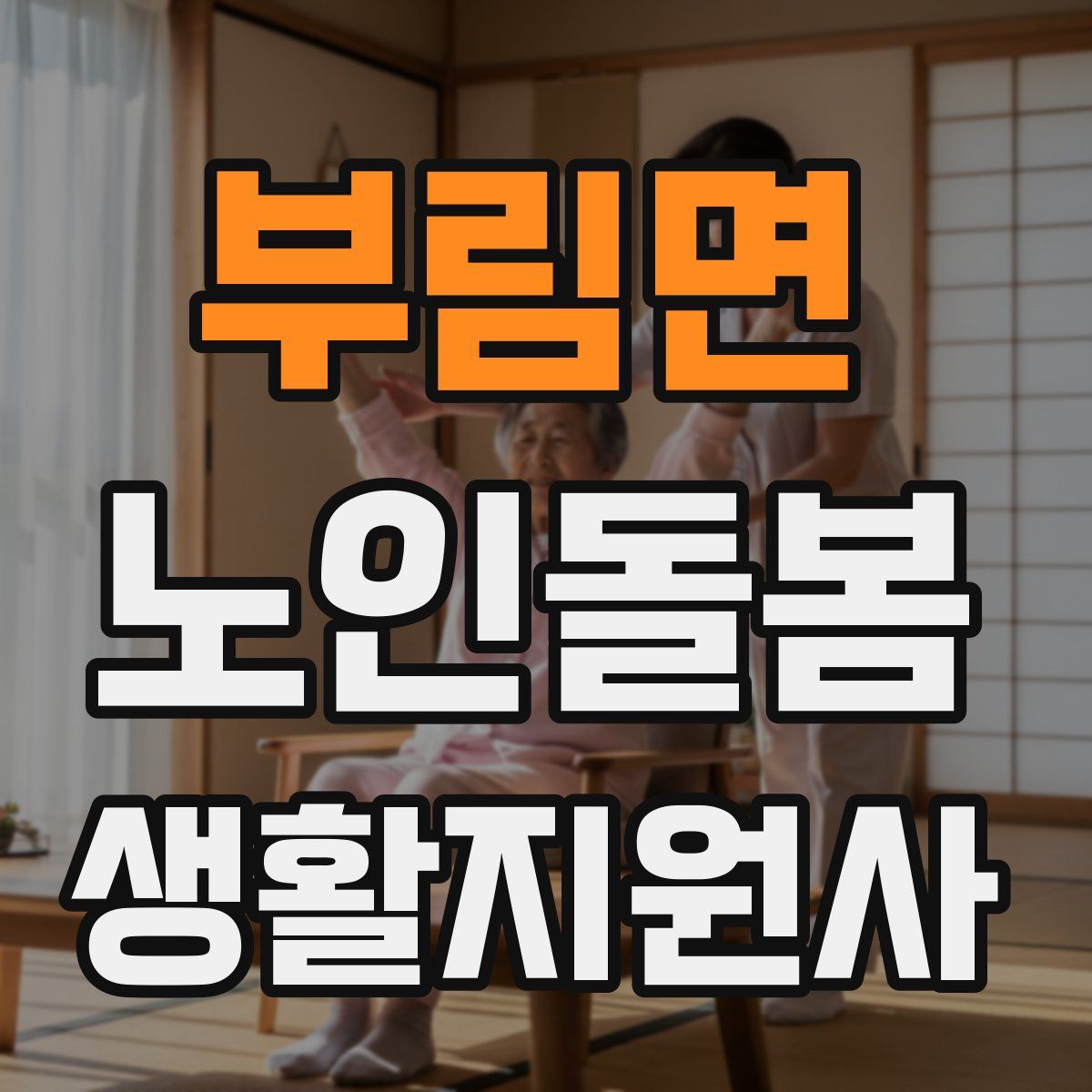 부림면 노인돌봄생활지원사 자격증