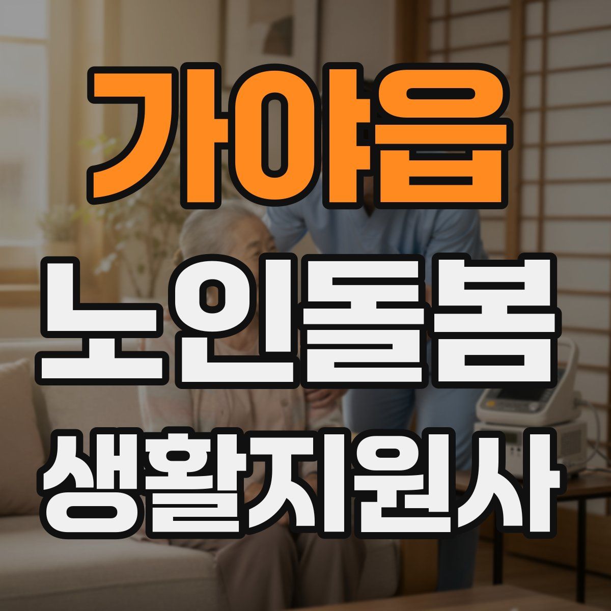 가야읍 노인돌봄생활지원사 자격증