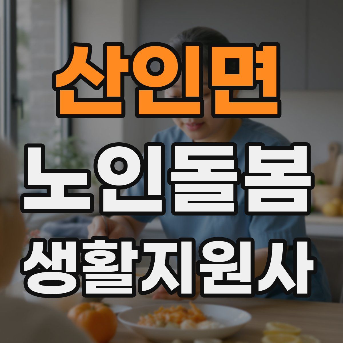 산인면 노인돌봄생활지원사 자격증
