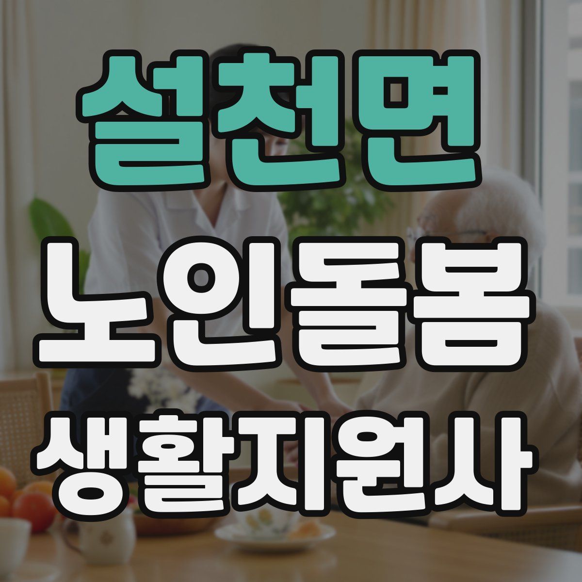 설천면 노인돌봄생활지원사 자격증