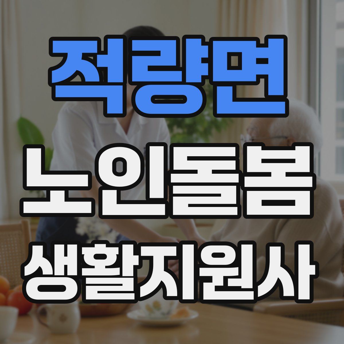 적량면 노인돌봄생활지원사 자격증