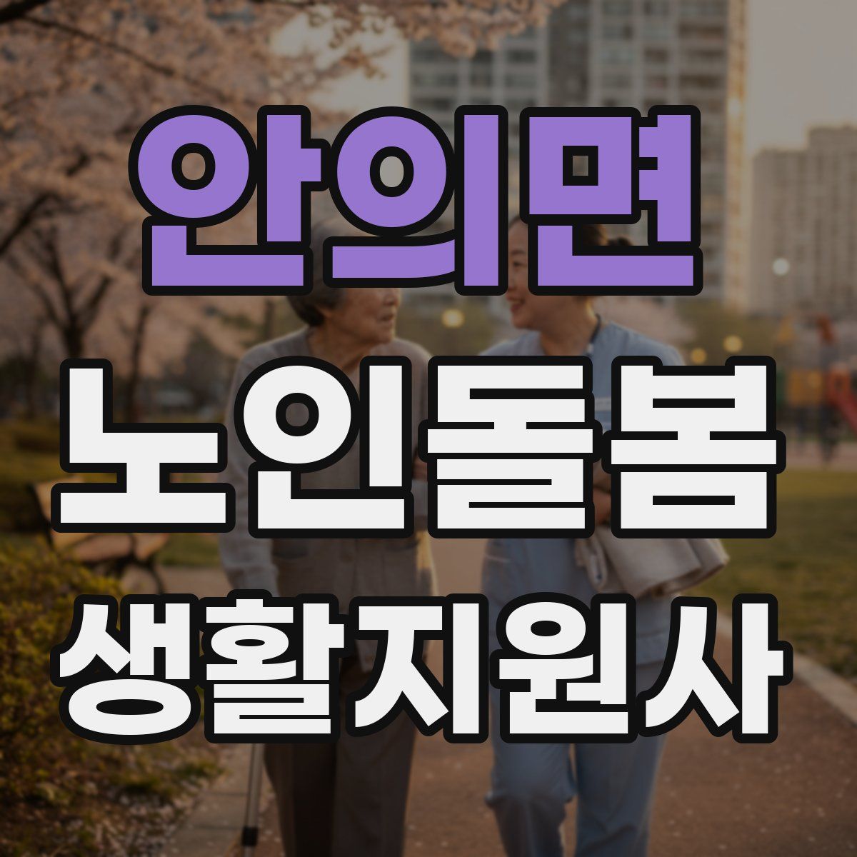 안의면 노인돌봄생활지원사 자격증