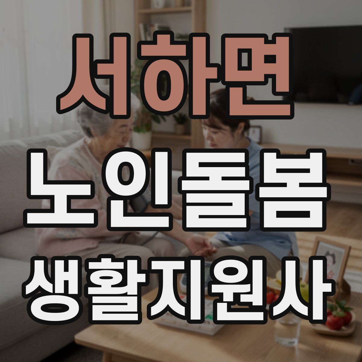 서하면 노인돌봄생활지원사 자격증