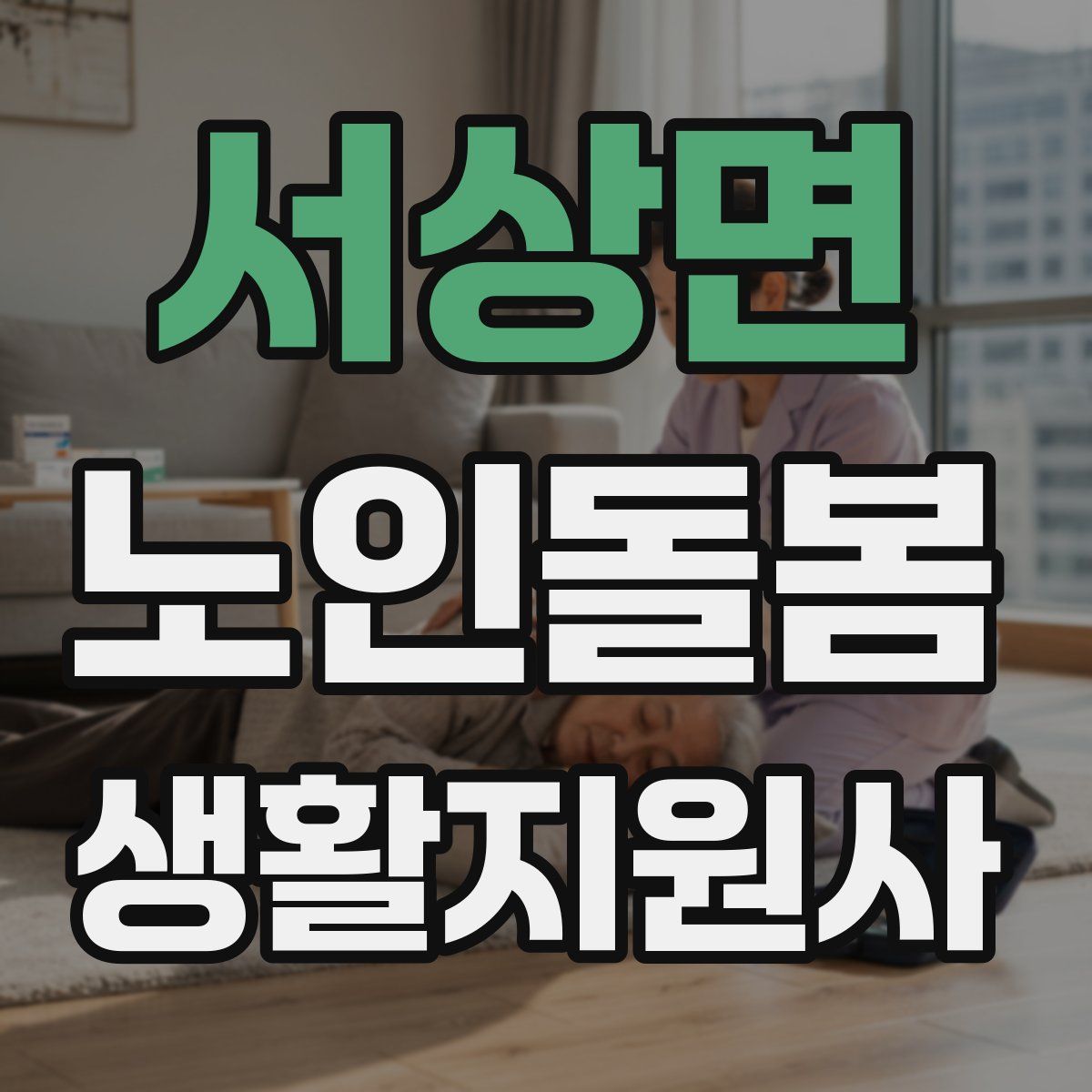 서상면 노인돌봄생활지원사 자격증