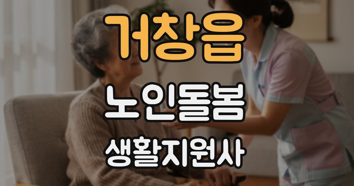 거창읍 노인돌봄생활지원사 자격증